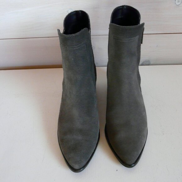 Ladies Cole Haan Grand OS Zip Boots 7 B Gray Suede Ankle Boots - Picture 8 of 13